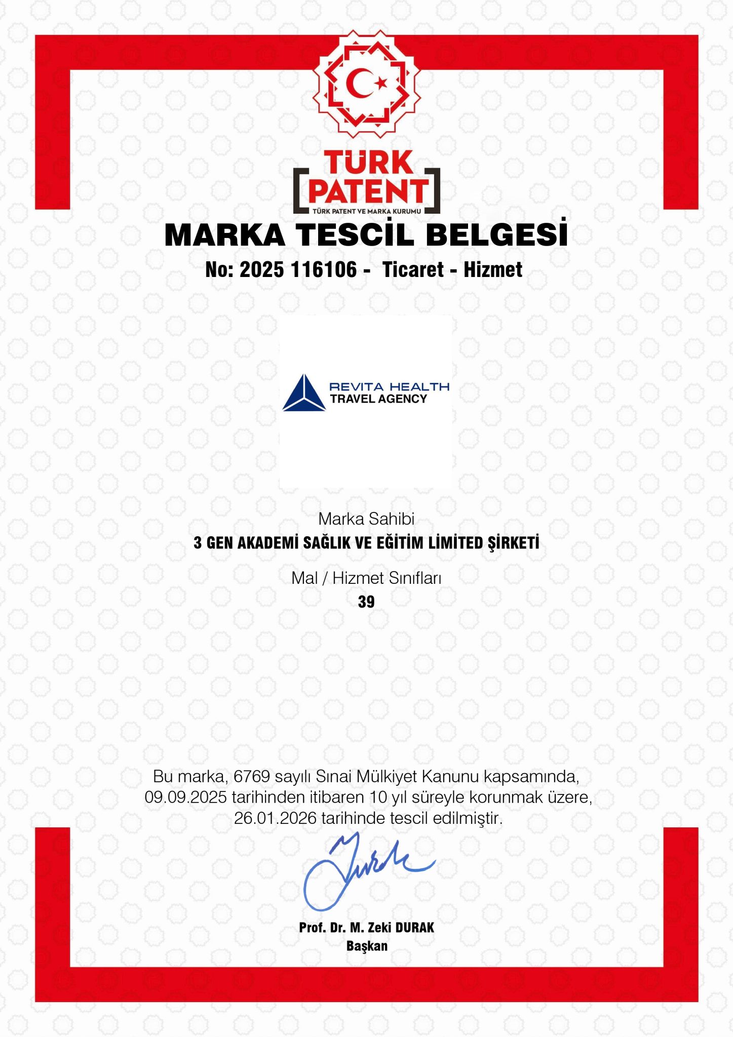 Marka Tescil Belgesi